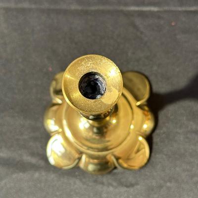 Lot of Vintage Brass Candle Holders and Trinkets