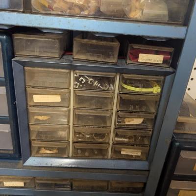 Parts Cabinets With Accessories Including Cans