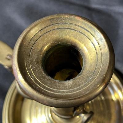 Vintage Brass Department 56 Candle Lamp & Holder