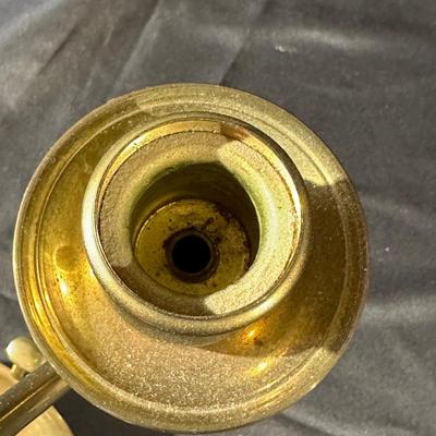 Vintage Brass Department 56 Candle Lamp & Holder