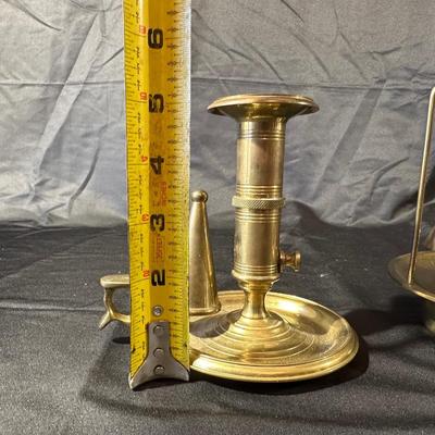 Vintage Brass Department 56 Candle Lamp & Holder