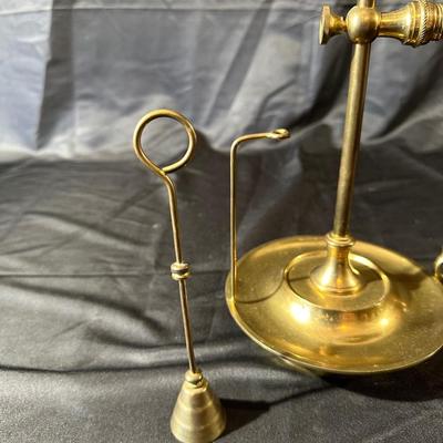 Vintage Brass Department 56 Candle Lamp & Holder