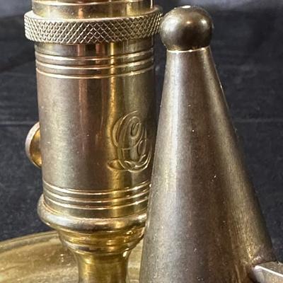 Vintage Brass Department 56 Candle Lamp & Holder