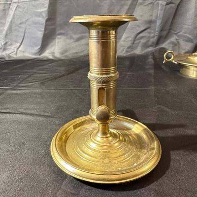 Vintage Brass Department 56 Candle Lamp & Holder