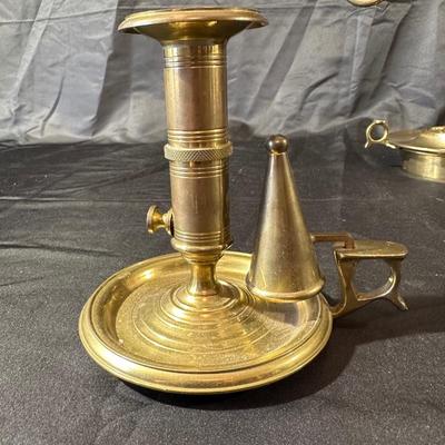 Vintage Brass Department 56 Candle Lamp & Holder