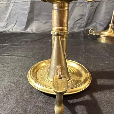 Vintage Brass Department 56 Candle Lamp & Holder