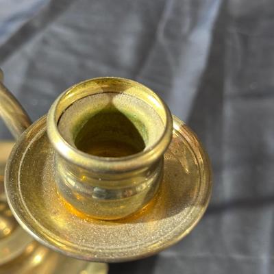 Vintage Brass Department 56 Candle Lamp & Holder