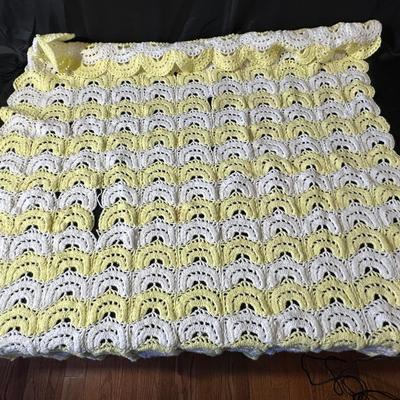 Lot of Handmade Yellow Vintage Crochet