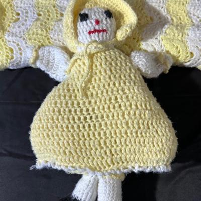 Lot of Handmade Yellow Vintage Crochet