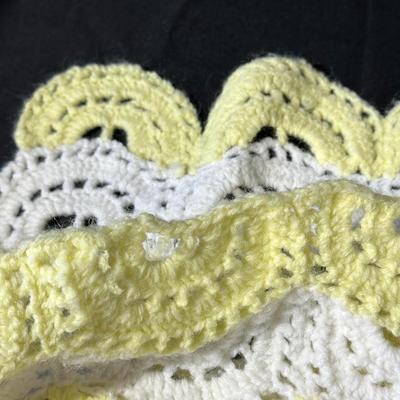 Lot of Handmade Yellow Vintage Crochet