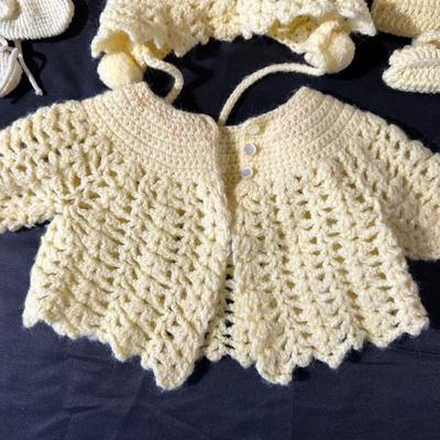 Lot of Handmade Yellow Vintage Crochet