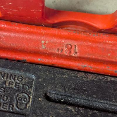 Hand Tools Wood Splitting Wedge 18" Pipe Wrench