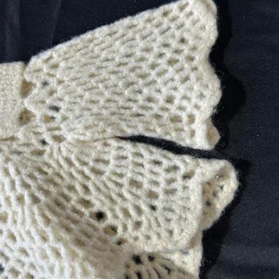 Vintage Handmade Pink & Cream Crochet