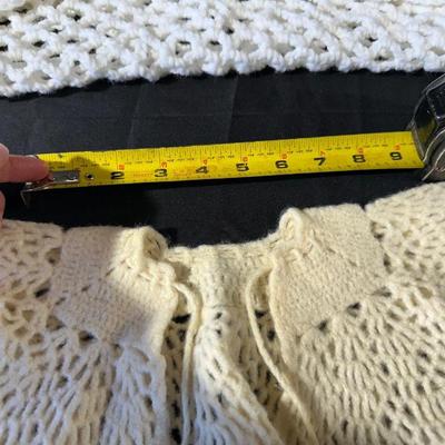 Vintage Handmade Pink & Cream Crochet