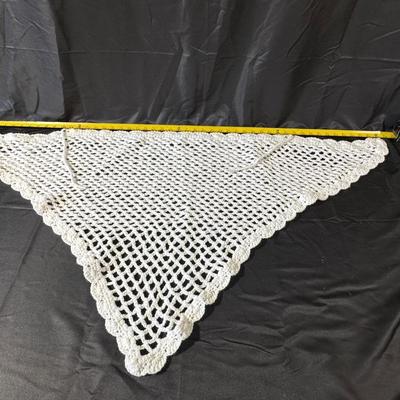 Vintage Handmade Pink & Cream Crochet