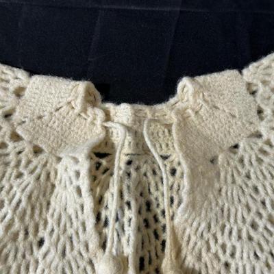 Vintage Handmade Pink & Cream Crochet