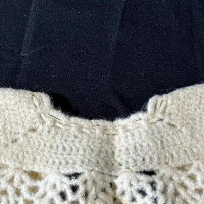 Vintage Handmade Pink & Cream Crochet