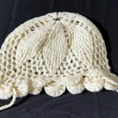 Vintage Handmade Pink & Cream Crochet