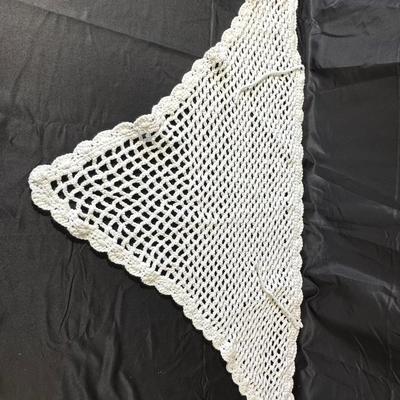 Vintage Handmade Pink & Cream Crochet