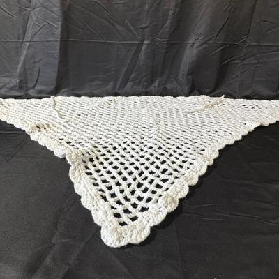 Vintage Handmade Pink & Cream Crochet