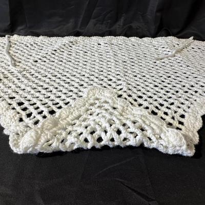 Vintage Handmade Pink & Cream Crochet