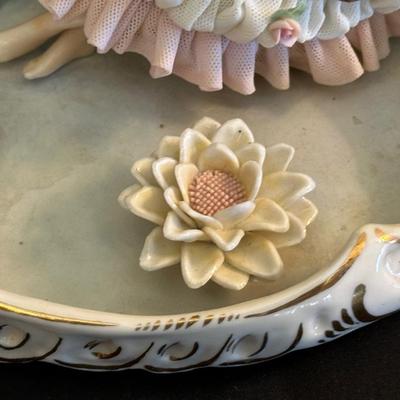 Dresden Woman & Swan Figurine