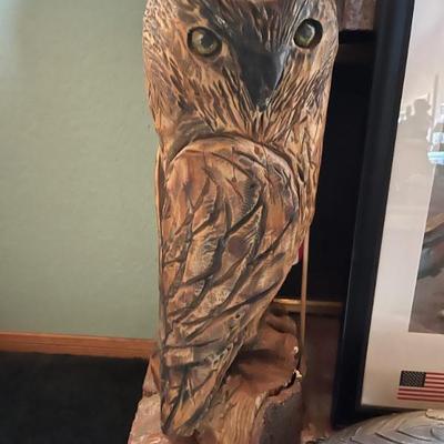 Hand carved owl 