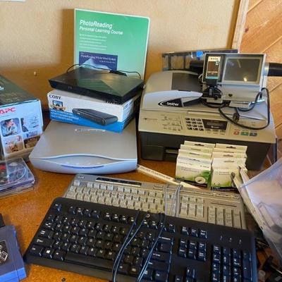 Office items and draft table 