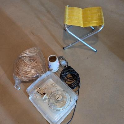 Home Accessories Shop Light Rope Fan Folding Camp Seat