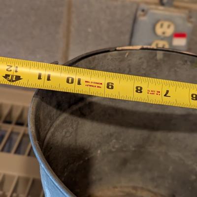 Primitive Heavy Galvanized Metal Bucket