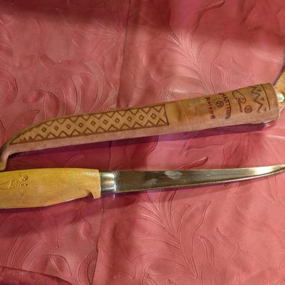 J. Marttiini Stainless Fixed Blade Knife Finland Leather Sheath