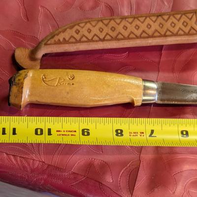 J. Marttiini Stainless Fixed Blade Knife Finland Leather Sheath