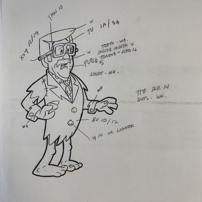 The Flintstones original hand drawn artwork for cartoon
