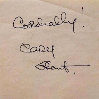 Cary Grant signature slip 