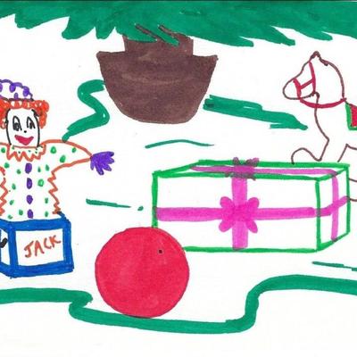 Dudley Moore signed hand drawn Christmas Card