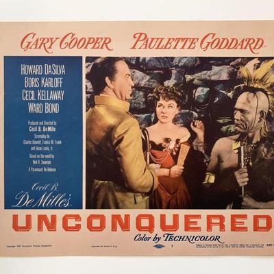 Unconquered  original 1955R vintage lobby card