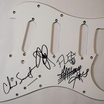 Red Hot Chili Peppers signed pickguard