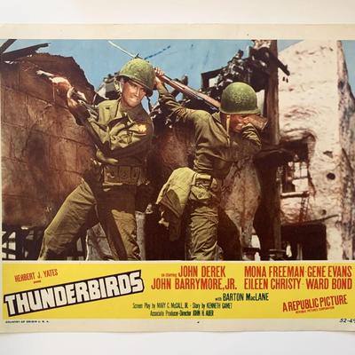Thunderbirds original 1952 vintage lobby card