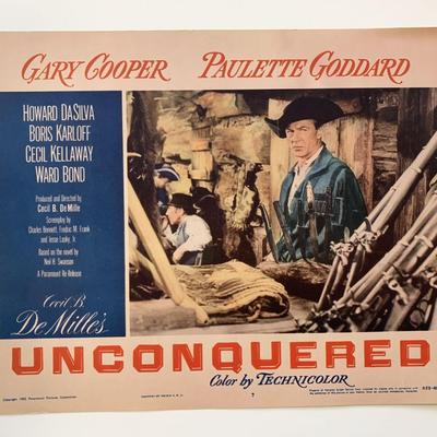 Unconquered  original 1955R vintage lobby card