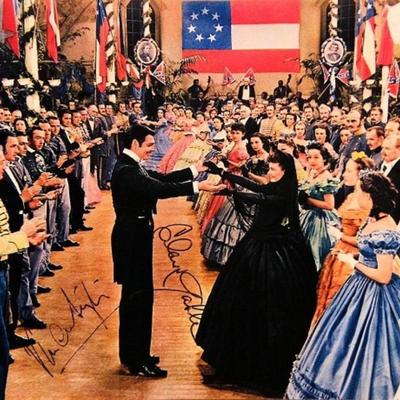 Clark Gable and Vivien Leigh signed photo 