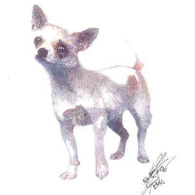 Artist John Krewal signed dog print