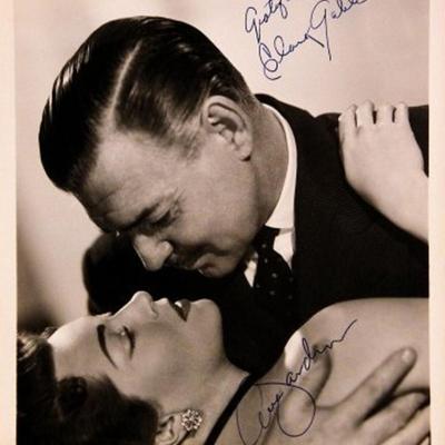 Clark Gable and Ava Gardner signed portrait photo 