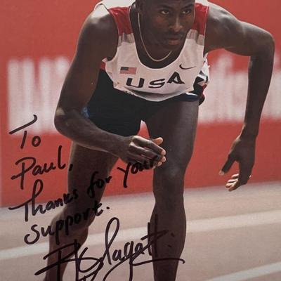 Bernard Lagat signed photo