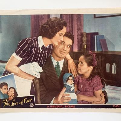This Love of Ours original 1945 vintage lobby card