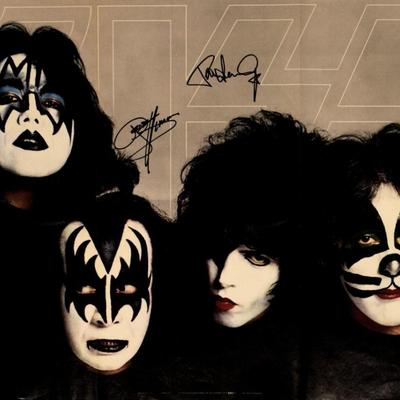 Kiss signed insert poster