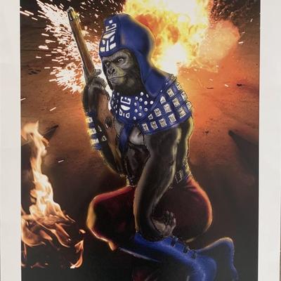 Gorilla Warfare unsigned poster