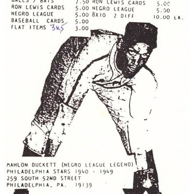 Mahlon Duckett signed print.