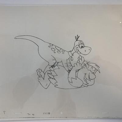 The Flintstones original hand drawn artwork for cartoon