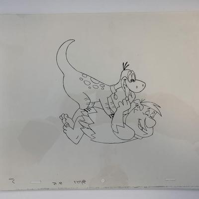 The Flintstones original hand drawn artwork for cartoon