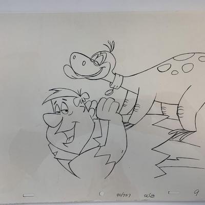 The Flintstones original hand drawn artwork for cartoon